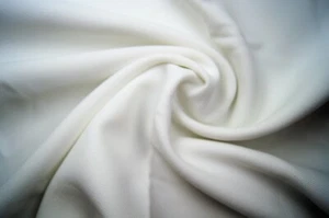 1+ Yards Solid White Polyester Blend Fabric 60" X 55" - Picture 1 of 2