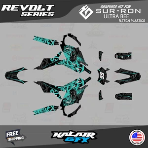 Graphics Kit for Sur-Ron Ultra Bee R - Tech Plastics All Years Revolt - TEAL - Picture 1 of 6