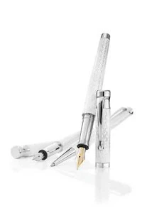 Waldmann Tango Fountain Pen Sterling Silver 925 Imagination White + Bonus Pack - Picture 1 of 18
