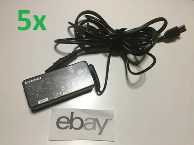 批量 5 件 正品 联想 45W 20V 便携式电脑 电源适配器 充电器 带线缆 超薄尖头 — 第 1/4 张图片