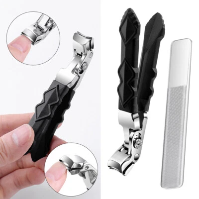 Curved Nails Cutters Thick Toenails Nippers Anti-Splash Recurved Nail Clippers - Image 1 of 4