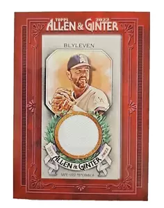 Gioco Allen & Ginter Bert Blyleven 2022 materiale usato reliquia MFR-BBL angeli - Foto 1 di 2