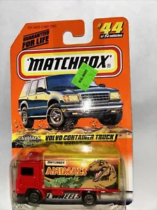 1997 Matchbox MB Animals #44 Volvo Container Box Truck Semi Red NIP As-Pictured - Picture 1 of 1