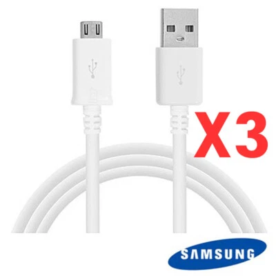 3Pack Samsung Genuine USB Micro 5Pin Charge Charging Data Sync Cable ECB-DU4EWE - Image 1 of 3