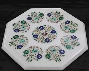 12" Marble Coffee Table Stone Inlay Pietra dura Work Home Decor for Gifts - Picture 1 of 3