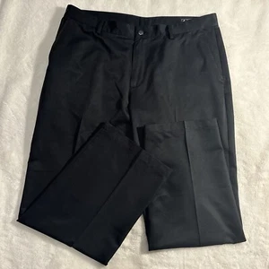 Adidas Mens 36x30 Golf Pants ClimaCool Performance Flat Front Straight Leg Black - Picture 1 of 7