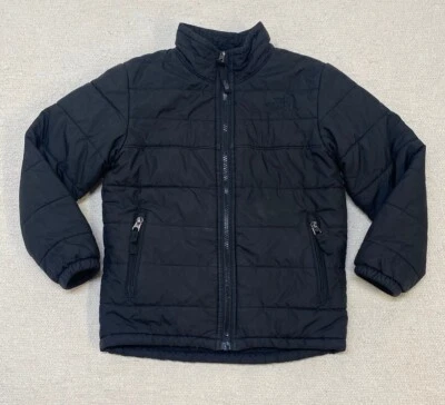 The North Face Puffer Jacket Reversible M Boys Youth XS 6 Black Full Zip - Image 1 of 4