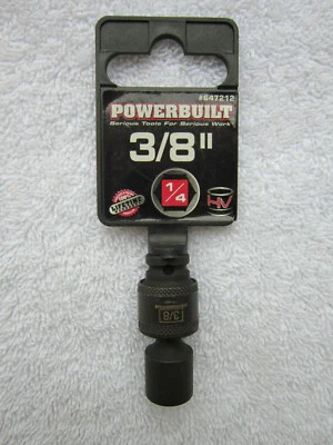 PowerBuilt -(Size: 3/8") 6-Point Universal SwiveI Impact Socket [1/4 Inch Drive] - Image 1 of 4