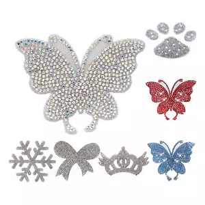 Rhinestone Car Decals Bling Bumper Sticker Auto Emblem Decals Car Decorations - Picture 1 of 19