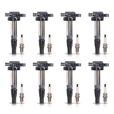 8X Ignition Coil & 8X Iridium Spark Plug for 2004-2009 Jaguar XJR V8 4.2L UF519 - Image 1 of 4