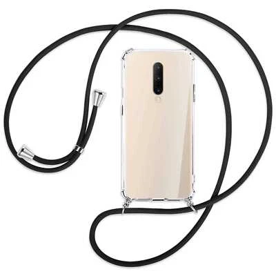 Collana per OnePlus 7 Pro nero (A) Cover Custodia da collo con Cordoncino catena - Immagine 1 di 2
