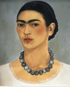 Impresión o lienzo - Autorretrato con collar - por Frida Kahlo - Imagen 1 de 1