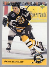1992-93 Upper Deck Boston Bruins Hockey Card #561 Dmitri Kvartalnov YG Rookie