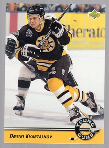 1992-93 Upper Deck Boston Bruins Hockey Card #561 Dmitri Kvartalnov YG Rookie