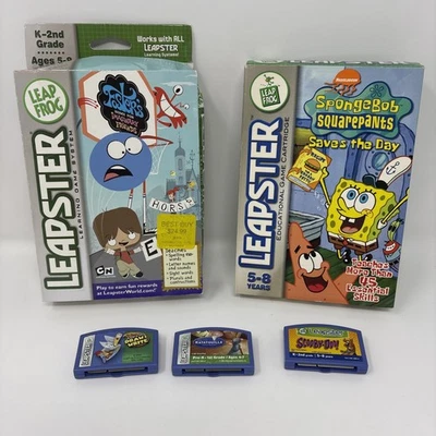 Lot of 5 Leapster Leapfrog Games Fosters Sponge Bob Scooby Doo Ratatouille - Image 1 of 4