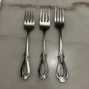 Oneida Toujours “cube” STAINLESS 1x Dinner Fork & 2x Salad Forks - Picture 1 of 8