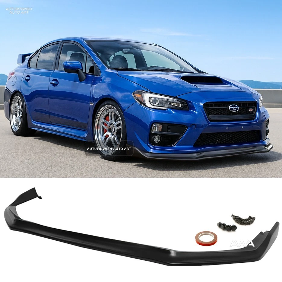 For 15-21 Subaru Impreza EJ25 FA20 WRX STI CS Style 1 Piece PU Front Bumper Lip Foto 1 de 1