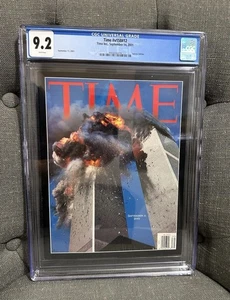 TIME Magazine 9/11 Twin Towers V 158 #12 Sept 14 2001 CGC GRADE 9.2 WHITE - Picture 1 of 2