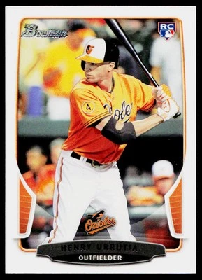 2013 Bowman Draft Picks & Prospects Henry Urrutia #8 - RC - Baltimore Orioles - Image 1 of 2