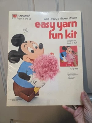 HAPPYCRAFT Easy Yarn Fun Kit 2132, Walt Disney's MICKEY MOUSE, NUEVO de 1974 Foto 1 de 4
