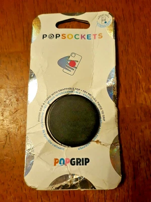 PopSockets PopGrip 800470 Preto Punho e Suporte para Telefone com Tampo Trocável Fabricado nos EUA - Imagem 1 de 4