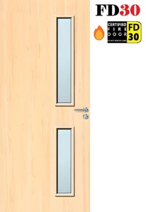 Premdor Ash Veneer 16G Glazed Internal FD30 Fire Door + Delivery - Picture 1 of 5