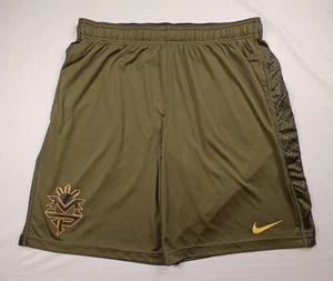 Nike Shorts Mens Large Green Manny Pacquiao Pac Man DriFit Boxing Training EUC  - Picture 1 of 5