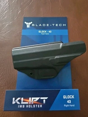 Blade-Tech Ultimate KLIPT IWB Holster-Glock 43/43x-Black Right Hand - Image 1 of 4