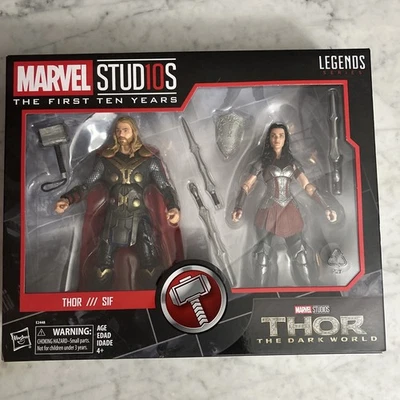 Marvel Legends Marvel Studios Primeros 10 Años THOR y SIF Figura de Acción Paquete de 2 Foto 1 de 4