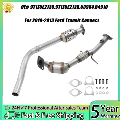 Front + Rear Catalytic Converter For 2010-2013 Ford Transit Connect 53964 54910 Foto 1 de 4