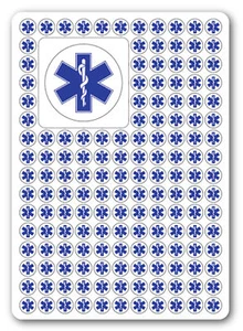 STAR OF LIFE SYMBOL, warning, first aid, health and safety signs, Stickers - Picture 1 of 4