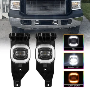 2X Led Fog Lights w/ Turn DRL for Ford F-250 F-350 F-450 550 2005-07 SUPER DUTY - Picture 1 of 12