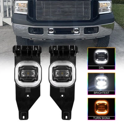 2X Led Fog Lights w/ Turn DRL for Ford F-250 F-350 F-450 550 2005-07 SUPER DUTY - Image 1 of 4