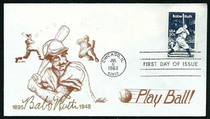 USA, SCOTT # 2046, GLOBE HENRY H. BESSLER D-549 FDC COVER OF BABE RUTH 1983 - Picture 1 of 1