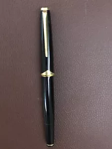 NOS Rare Vintage MONTBLANC 121 Black Fountain Pen Gold Nib 18C Germany 1970s - Bild 1 von 11