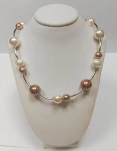 Collar Perlas Orquídea 49745 Plata rodiada-Perlas esféricas-38 cm+prolongador - Imagen 1 de 3