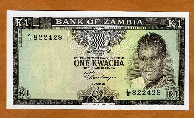 Zambia, 1 Kwacha, ND (1969), P-10b, UNC Foto 1 de 2
