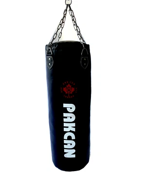 PAKCAN Sandsack Boxsack Stahlkette Drehwirbel 100 X 35cm Braun Natur Gefüllt - Bild 1 von 2