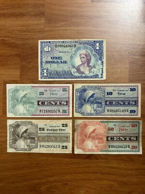 United States Military Payment Certificate ( MPC ) Series 661 - Circulated. - Image 1 of 2