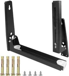 2 Stk Mikrowellenhalterung Wand Mikrowelle Halterung Aus Edelstahl Faltbarer Neu - Bild 1 von 12