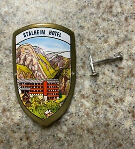 Stalheim Hotel Norway Stocknagel, Hiking Walking Stick Medallion, Shield, Badge