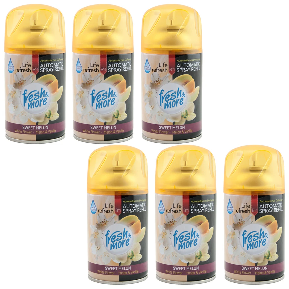 Fresh & More Lufterfrischer Nachfüller (3er Pack) 250ml Sweet Melon