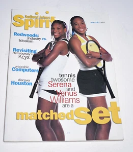 Serena & Venus Williams~Cover Southwest Airlines Spirit Magazine~March 1999 - Picture 1 of 6