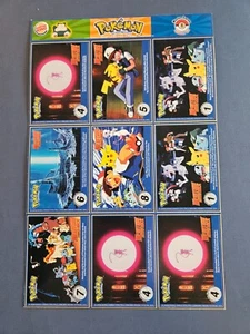 POKEMON 1ST MOVIE 1999 BURGER KING #3 MASTER TRAINER SET UNCUT 9 Card Sheet - Picture 1 of 2