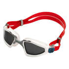 Aqua Sphere Kayenne Pro Photochromatic Lens Swim Goggles, White/Silver/Red