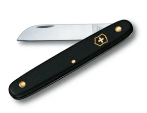Victorinox Florist Knife BLACK Swiss Made Gardening Pocket Knife Straight Blade - Picture 1 of 1