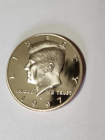 1997 S Gem Proof Clad Kennedy Half Dollar -DEEP MIRROR CAMEO- **FREE SHIPPING** Cover