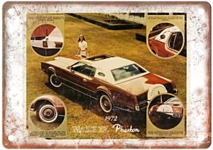 Vintage 1972 Lincoln Mark IV Phaeton  Auto Ad Retro Look Metal Sign A4387 - Picture 1 of 2
