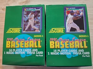 (2) Boxen 1991 Score Major League Baseball Serie 1 Box MLB CASE FRISCH kostenloser Versand - Bild 1 von 4