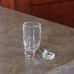 Antik Vintage Glas Bonboniere Cowboystiefel Schuh - Bild 1 von 4